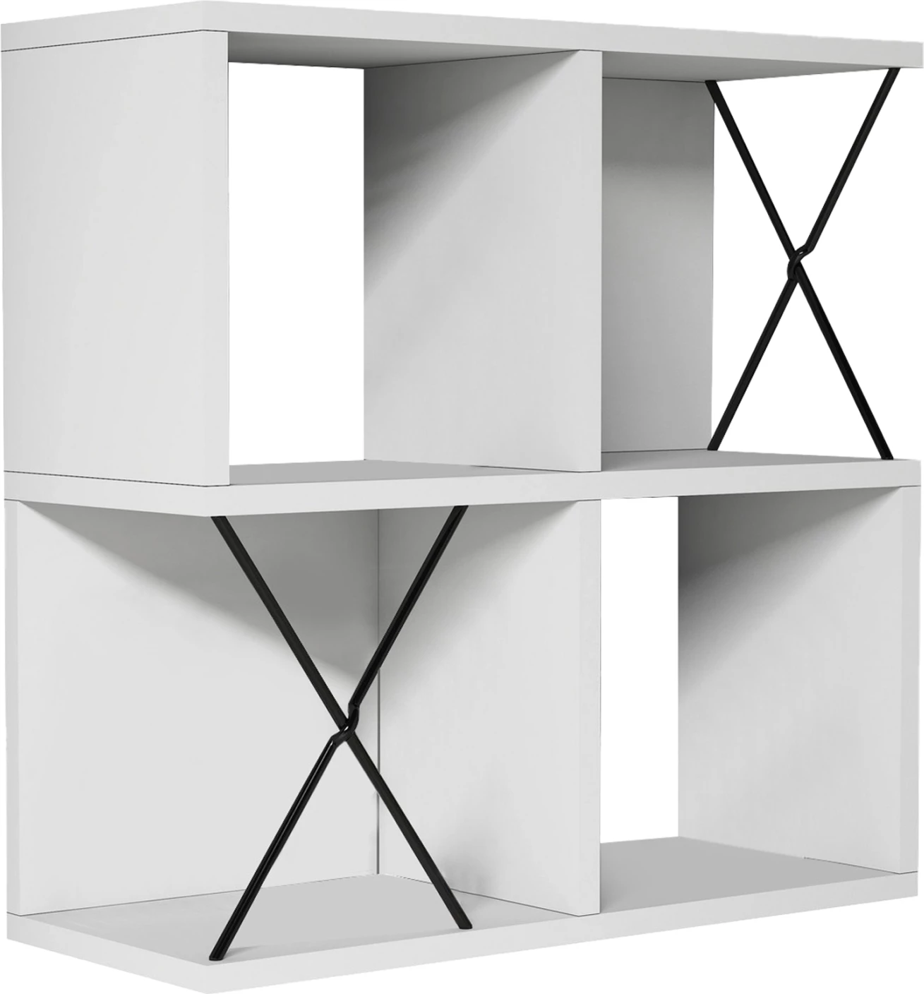 Stenska polica FH9520.03 iz melamina v beli barvi 60x24x60Hcm