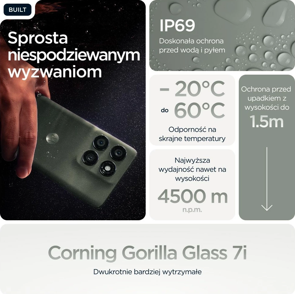 Pametni telefon Motorola edge 60 pro, 6,67", 12 GB RAM, 512 GB, siv