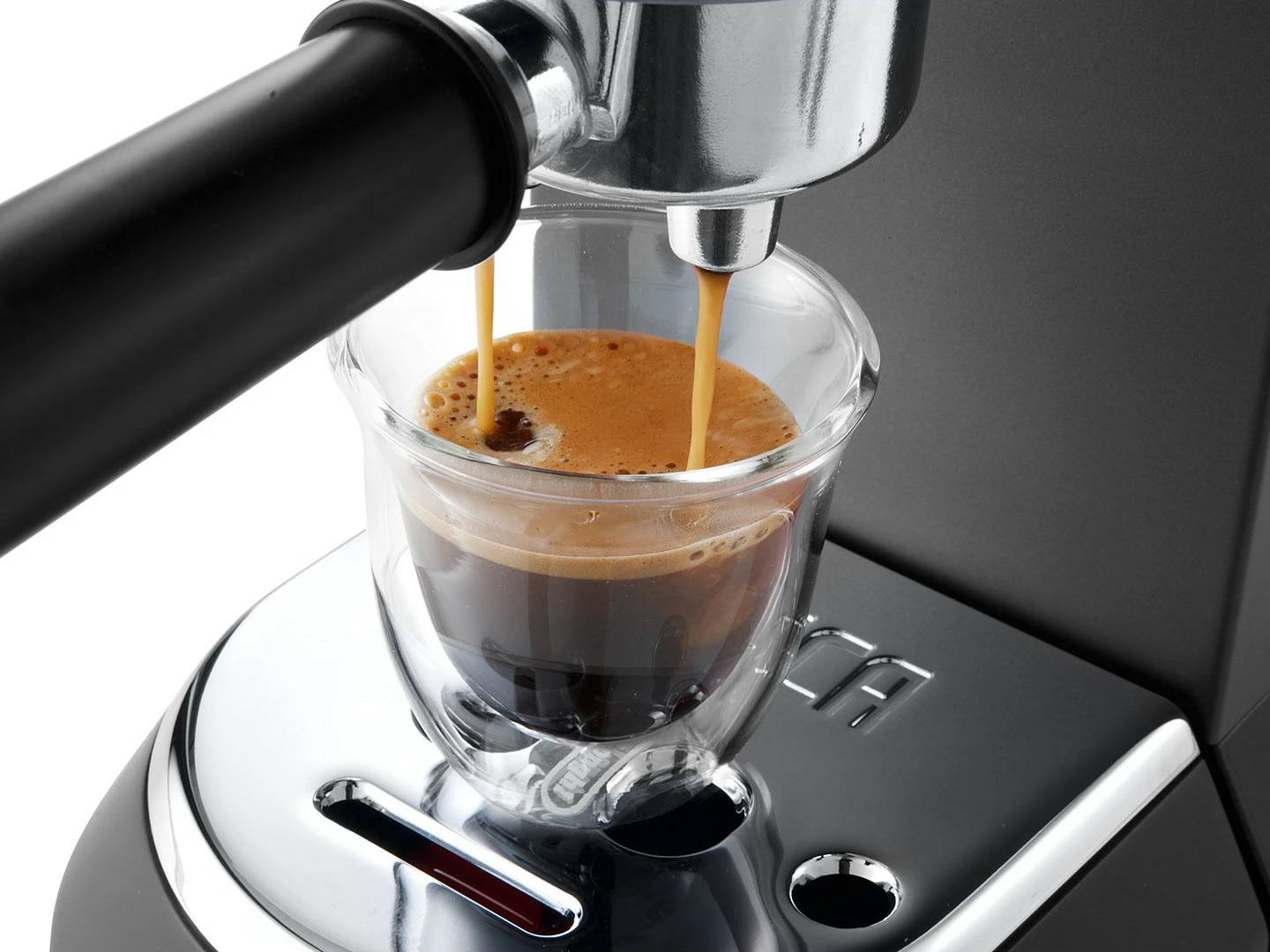 Espresso aparat Dedica Style EC 685.BK, 1,1 L, kapsule in mleta kava, 1300 W, črn/srebrn - De’Longhi