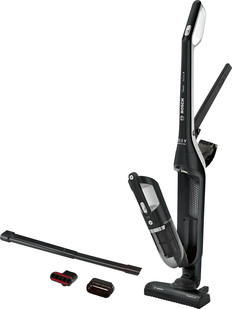 Sesalnik stick 2-v-1, brez vrečke, z baterijo, črn — Bosch BBH32101 FLEXXO