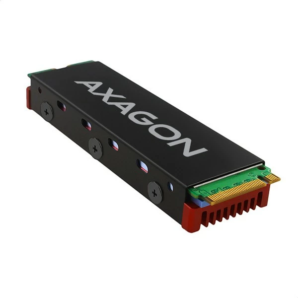 Pasivni hladilnik za SSD M.2, AXAGON CLR-M2, aluminij, s silikonskimi termičnimi blazinicami, rdeč Pasivni hladilnik za SSD M.2, AXAGON CLR-M2, aluminij, s silikonskimi termičnimi blazinicami, rdeč