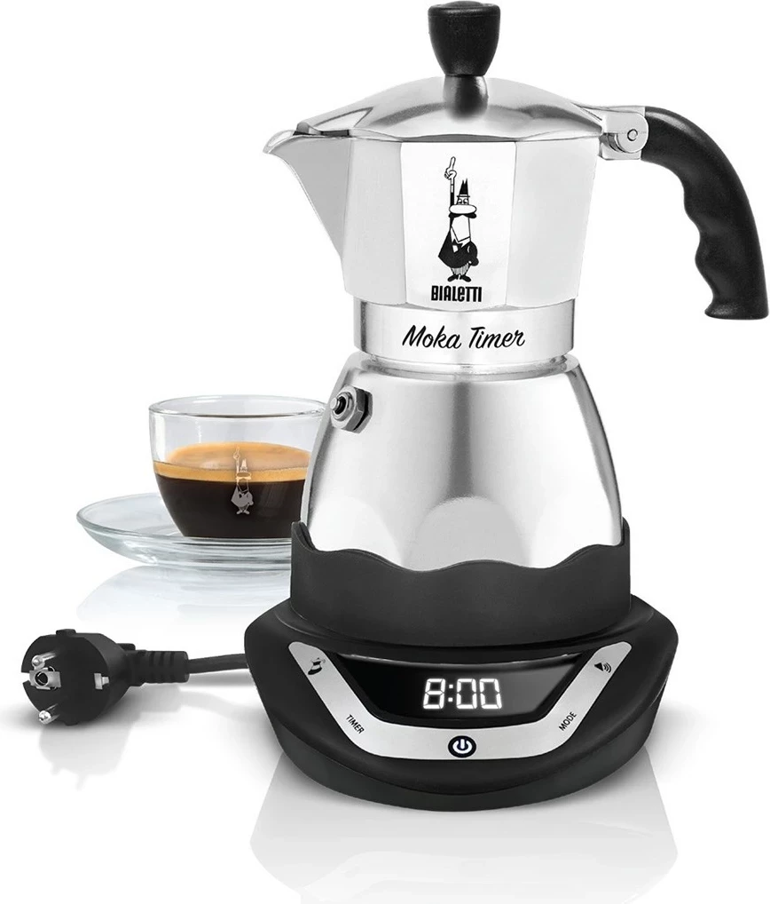 Električna moka Moka Timer, Bialetti, aluminij