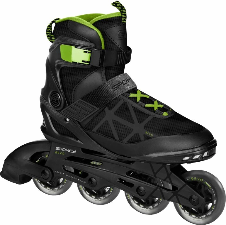 Rekreativni role za ženske in otroke Spokey Revo, črno-sive