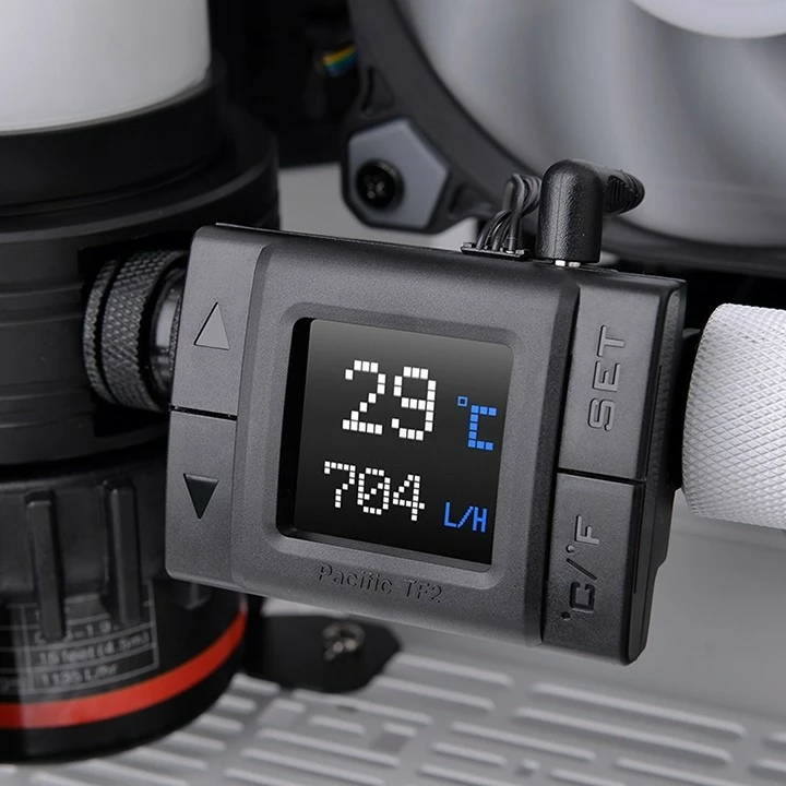 LCD monitor za vodno hlajenje Thermaltake TF2, RGB Flow Plus, CL-W275-CU00SW-A, črn