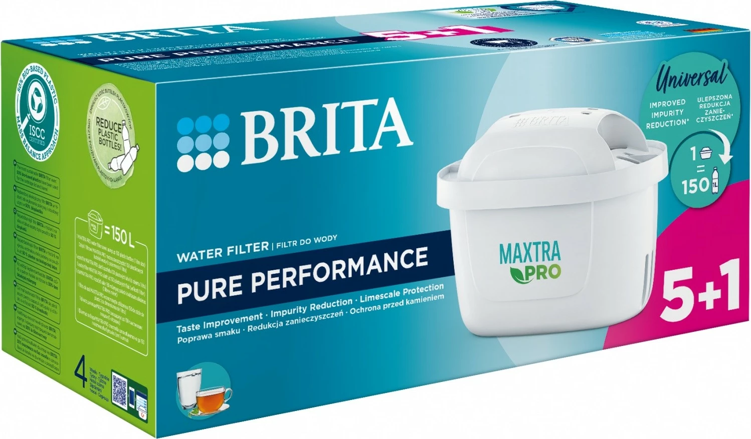 Filtri za vodo Brita Maxtra PRO Pure Performance 5+1, za vrče, 150 L