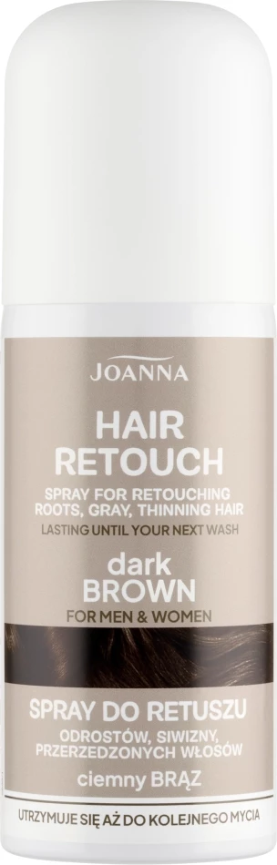 Sprej za retuširanje rastišča, temno rjava, 75 ml, Joanna