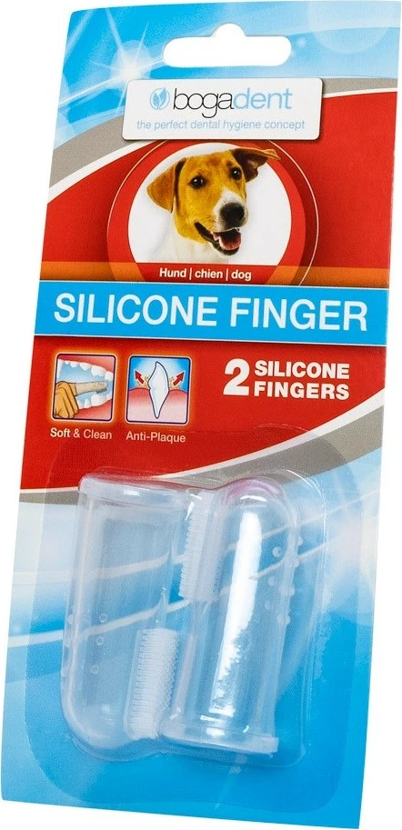 Silikonski ovitki za prste za čiščenje zob Bogadent, 2 kosa