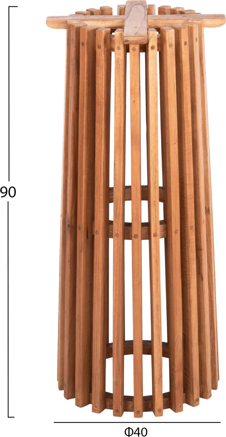 Okrogla osnova za barski stojalo FRANTZ FH9857.11 iz mindi lesa v naravni barvi Φ40x90Hcm