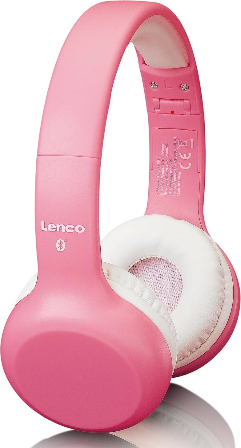 Otroške slušalke Lenco HPB-110PK, Bluetooth, 20 ur, rožnate Otroške slušalke Lenco HPB-110PK, Bluetooth, 20 ur, rožnate