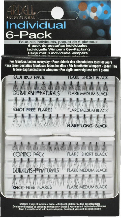 Umetne trepalnice v gruščah, Ardell Individual Combo Pack, za ženske, 56 kosov, črne