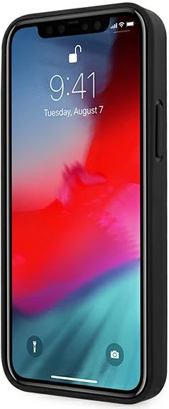 Ovitek za telefon Off Track Quilted Ferrari za iPhone 12 Pro Max, naravno usnje, črn