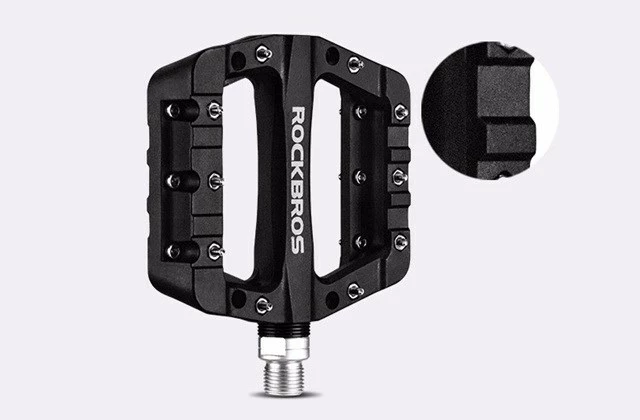 Pedala za kolo najlon, Rockbros 2017-12CBK, črne, set 2 kosa