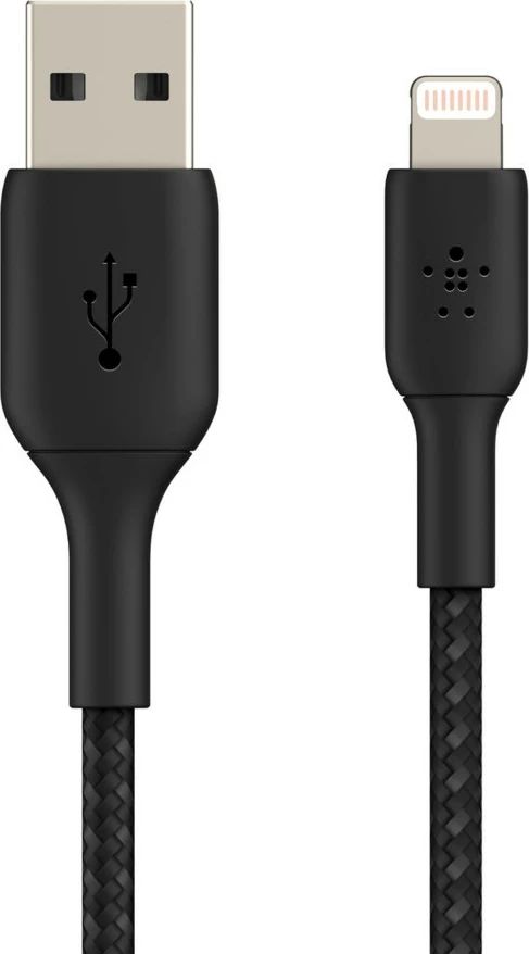 Kabel za polnjenje in sinhronizacijo Belkin CAA002BT0MBK, 0,15 m, Lightning na USB A, črn