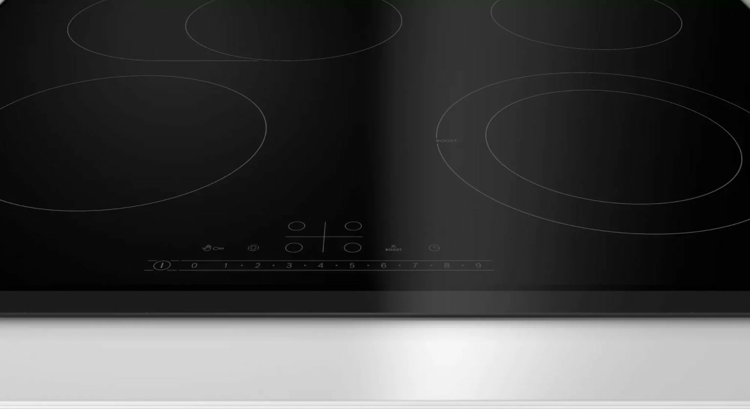 Keramična kuhalna plošča, 4 kuh. polja, na dotik, črna Bosch PKN631FP2E