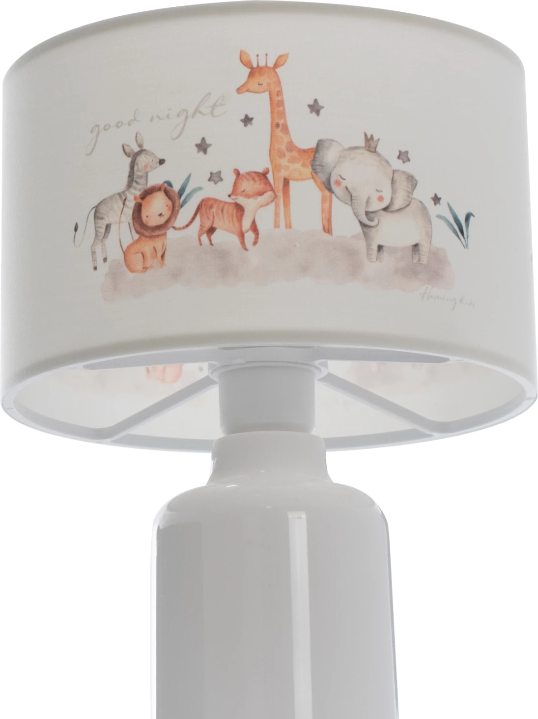 Namizna svetilka za otroško sobo iz blaga cilindrična 'kapa' Φ24x32H
