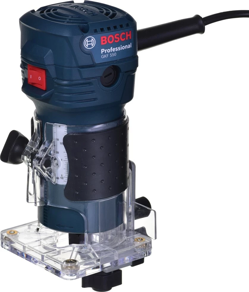 Frezirka za robove, Bosch GKF 550 Professional, 550 W, modra