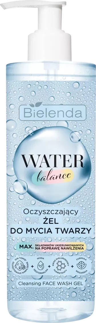 Čistilni gel za obraz Bielenda Water Balance Cleansing za ženske, 195 g