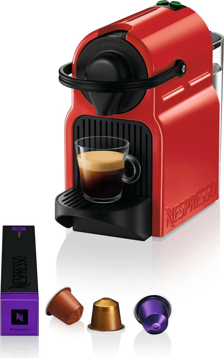 Kompakten aparat za espresso Krups Nespresso XN1005K, 0,7 L, kapsule, 1260 W, rdeč