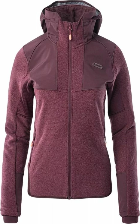 Duks z kapuco Hi-Tec za ženske, rdeč