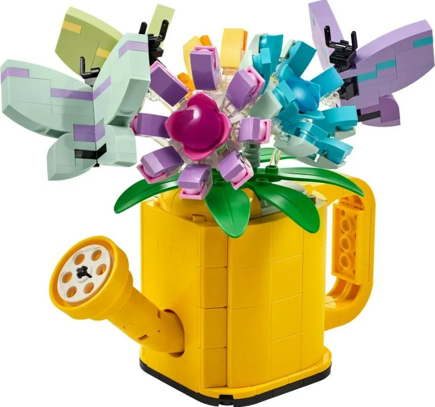 Gradbeni set 3-v-1, 420 delov, plastika — LEGO Creator 31149 Flowers in a Watering Can