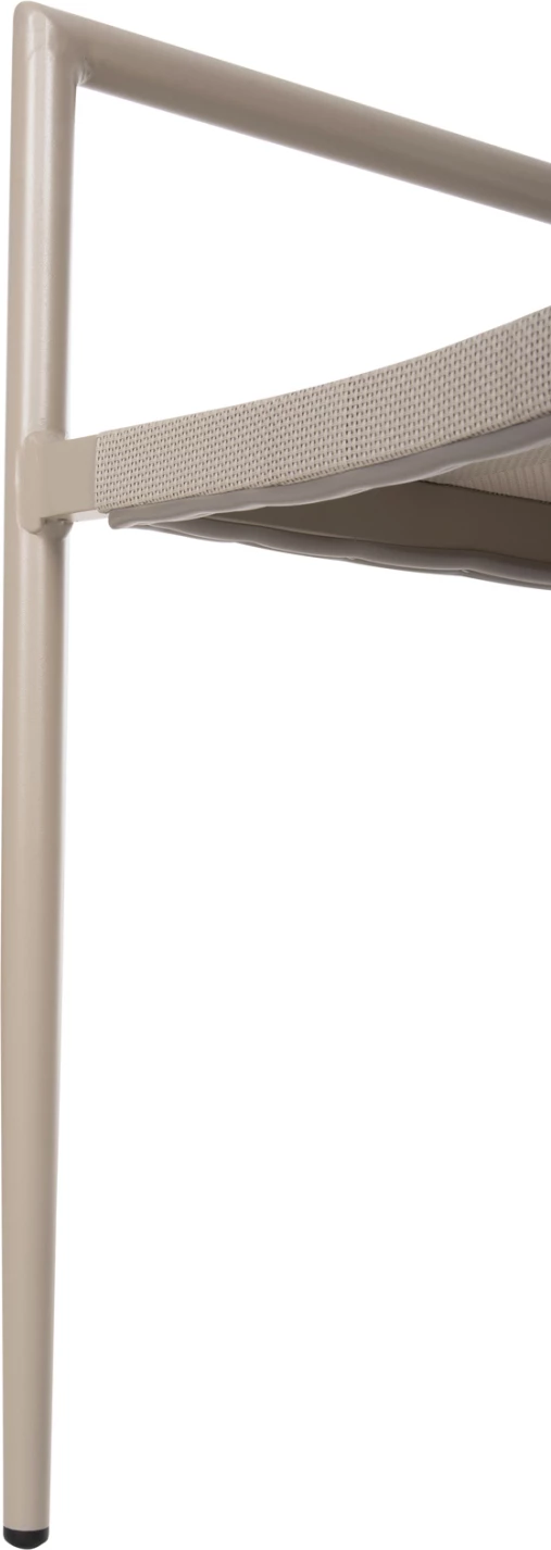 Aluminijasti naslanjač RONNY FH5998.03 s šampanjskim okvirjem in tekstilenom 53x51x80H cm