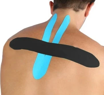 Elastični kinesiotape MDH DRQR5C4CHX5XP, 50 mm, moder
