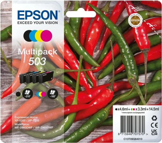 Komplet tonerjev Epson 503, standardna zmogljivost, 4 barve, 4 kosa