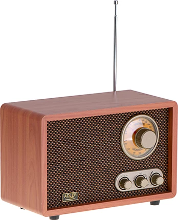 Retro radio Adler AD 1171, Bluetooth 5.0, AM/FM, zvočnik 3.0" 1 W RMS, barva lesa