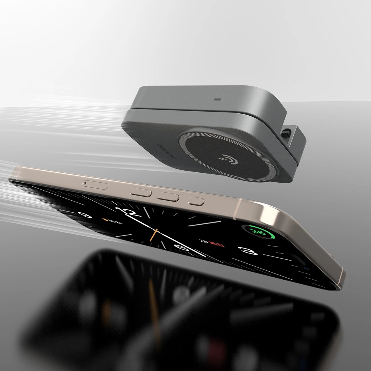 Brezžična postaja za polnjenje 3-v-1, Dudao A11 Max, 15W MagSafe, USB-C vhod, siva