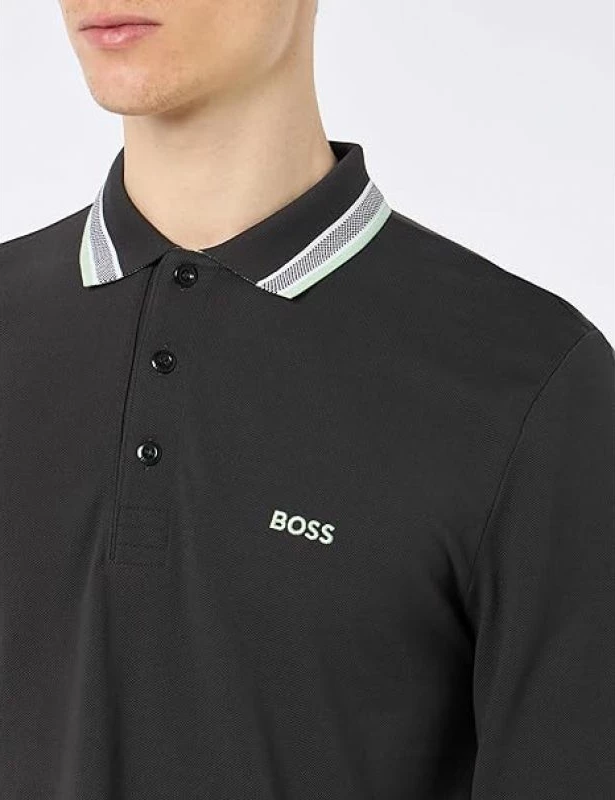 Majica z dolgimi rokavi Boss, moški, siva