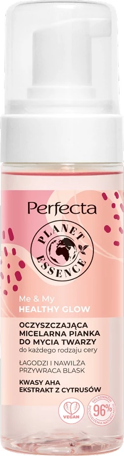 Micelarna čistilna pena za obraz za ženske Perfecta Me & My Healthy Glow, 160 ml
