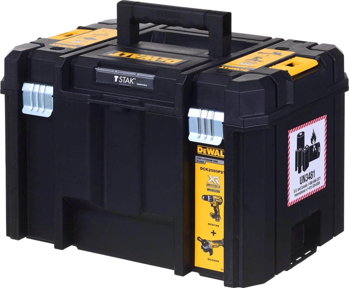 Kombinirani komplet vrtalnik/izvijač in brusilnik, DeWalt DCD796, DCG405 + 2x5,0Ah DCK208