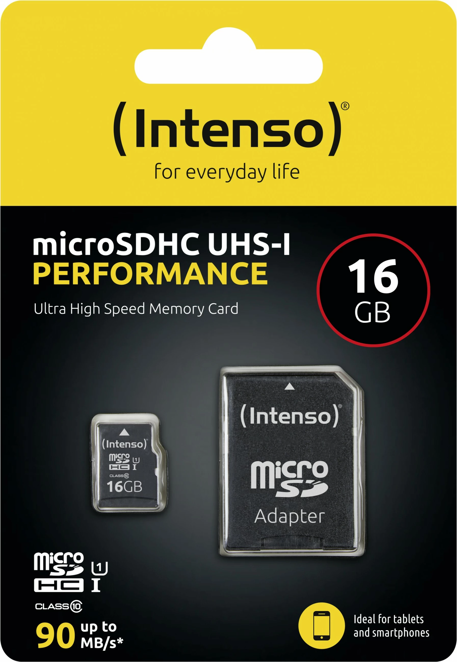 MicroSD kartica 16 GB Class 10 UHS-I, Intenso, črna MicroSD kartica 16 GB Class 10 UHS-I, Intenso, črna