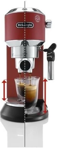 Rdeča espresso naprava DeLonghi Dedica EC 685, 1350 W, 15 bar