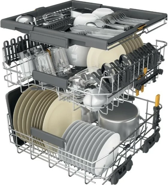 Pomivalni stroj, Whirlpool W7FHP33X, 15 kompletov, inox, samostoječ