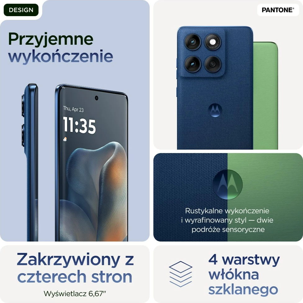 Pametni telefon Motorola edge 60, 6,67", 12 GB RAM, 256 GB, 5G, modra