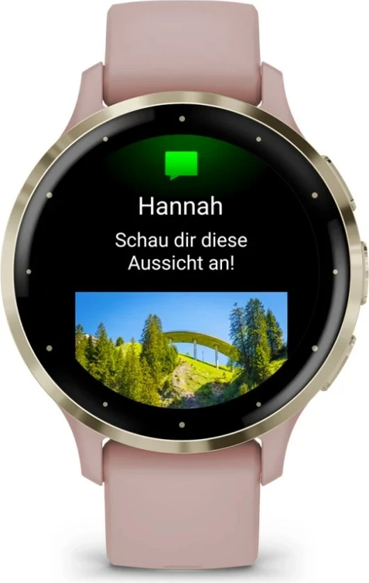 Pametna ura Garmin Venu 3S, 41 mm, AMOLED, GPS, zlato/rožnata
