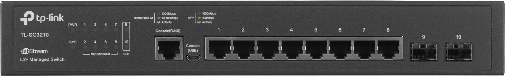 Ethernet preklopnik TP-LINK TL-SG3210, črn