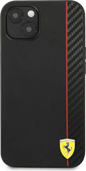 Ovitek za telefon On Track Carbon Stripe Ferrari za iPhone 13 mini 5,4", črn
