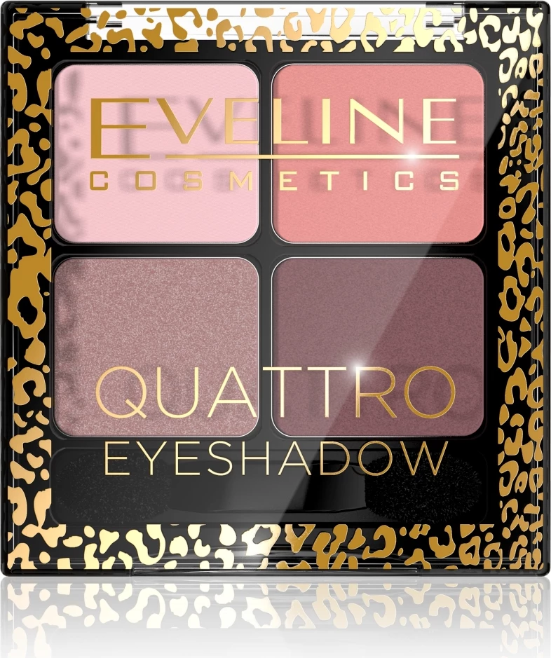 Paleta senčil, 4 odtenki, 5,2 g, Eveline Cosmetics Quattro Eyeshadow 12, za ženske