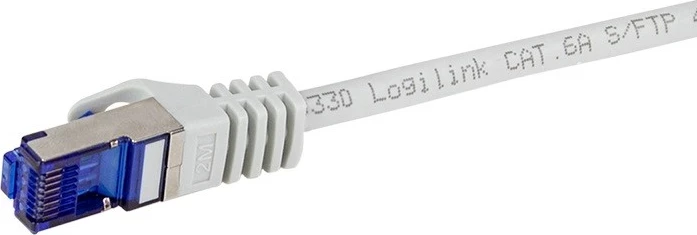 S/FTP kabel kat6a LogiLink 50 m Ultraflex, siv