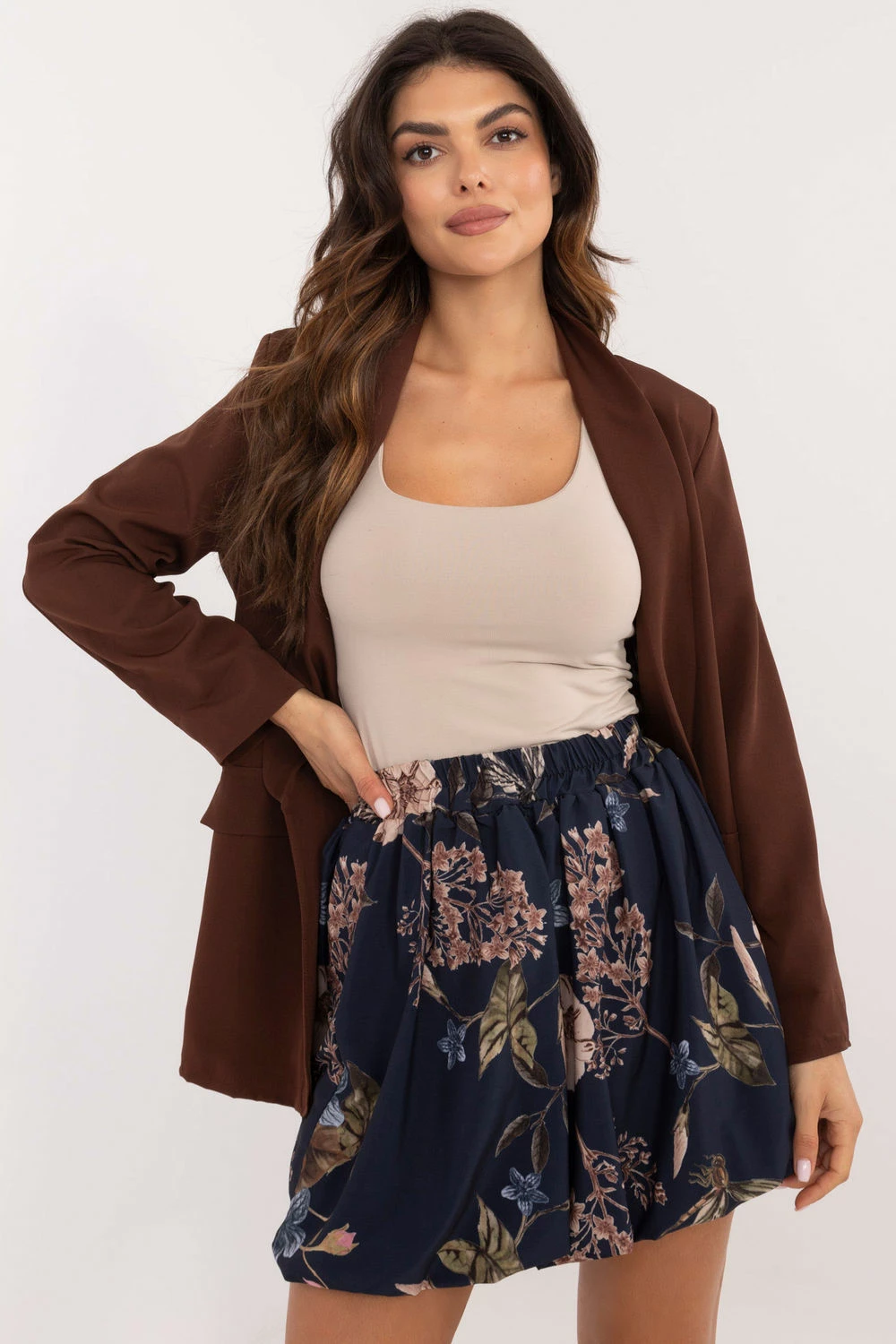Kratka obleka Italy Moda, temno modra