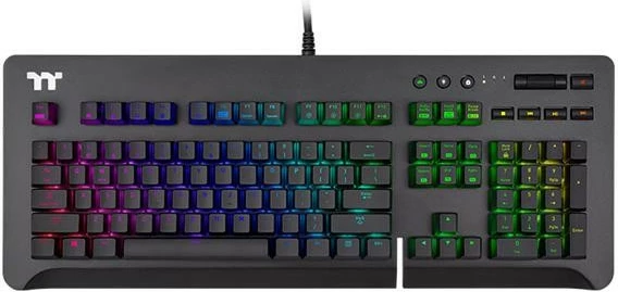 Gaming mehanska tipkovnica Thermaltake Level 20 GT RGB Cherry MX Silver, črna