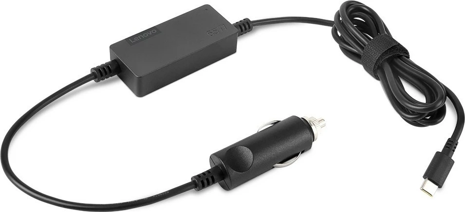 Polnilec za avto 65W USB-C Lenovo 40AK0065WW, črn