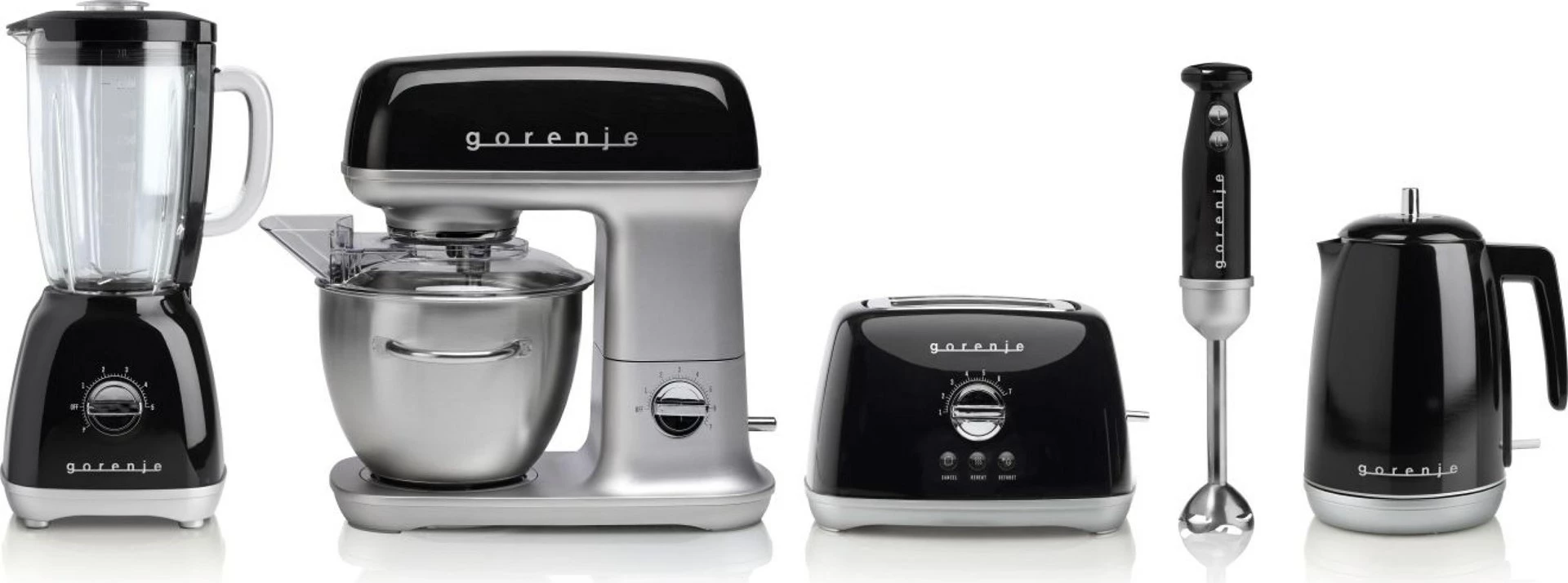 Kuhinjski robot 4,5 L, 1000 W, črn, kovinski Gorenje MMC1000RLBK