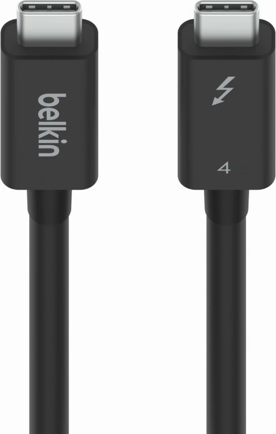 Thunderbolt 4 kabl, 2 m, 40 Gbit/s, 100 W, Belkin INZ002bt2MBK, črn