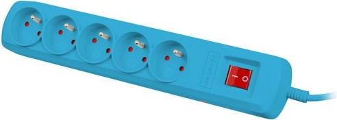 Zaščitna vtičnica Natec Bercy 400, 5 izhodov, 1,5 m, modra