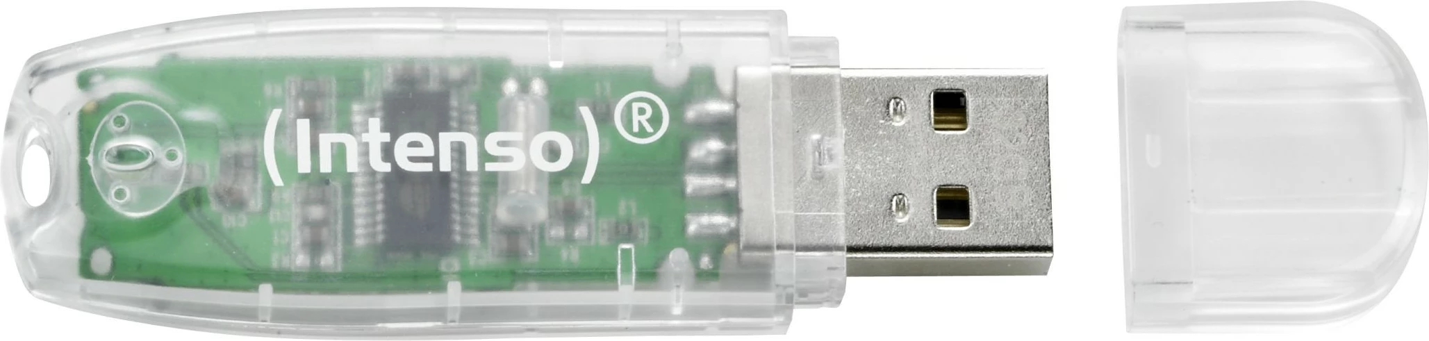 USB 32 GB, USB Type-A, 2.0, prozoren Intenso Rainbow Line