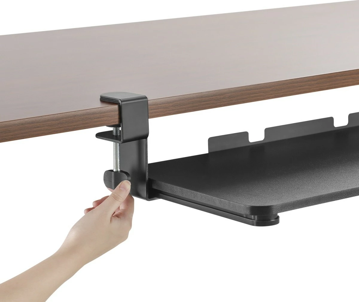 Nosilec za tipkovnico pod mizo, Maclean MC-839, črn