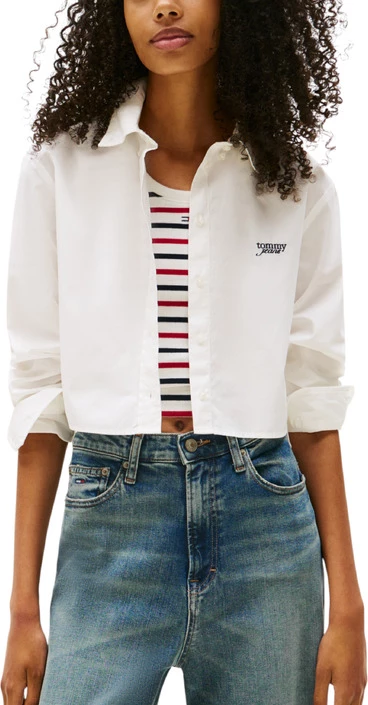 Ženska srajca Tommy Hilfiger Jeans, bela